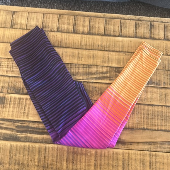 K-Deer - Ombre Stripe Sneaker Length Leggings – Sunset - Picture 13 of 13